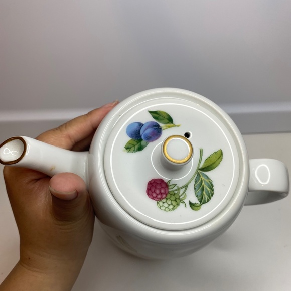 Vintage ROYAL WORCESTER Fine Porcelain PERSHORE 5 Cup Teapot Very Rare - Picture 2 of 12